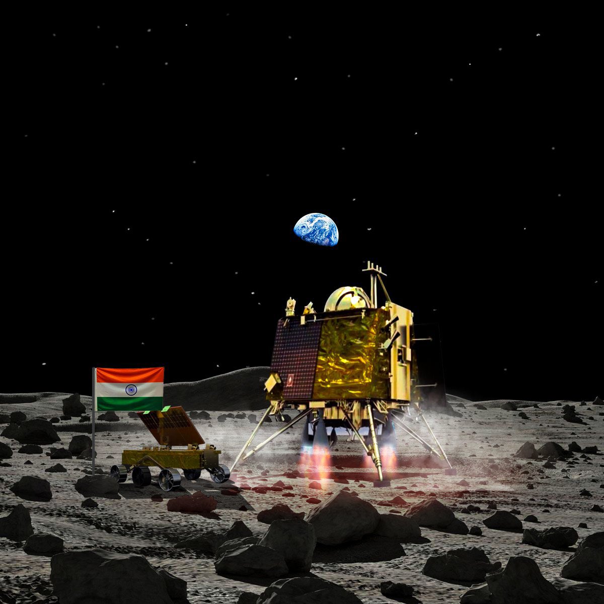 Chandrayaan3 has successfullysoft-landed on the moon