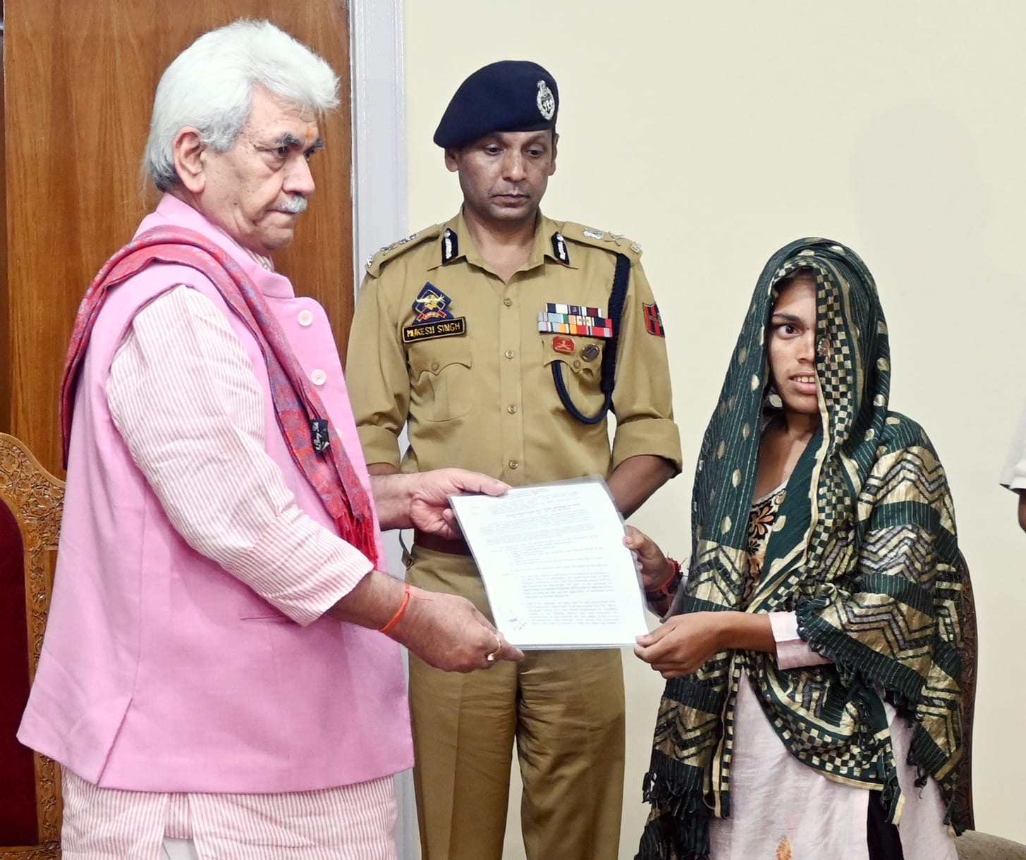 Lt Governor hands over appointment letters to NoKs of three civilians killed in Shopian in 2020