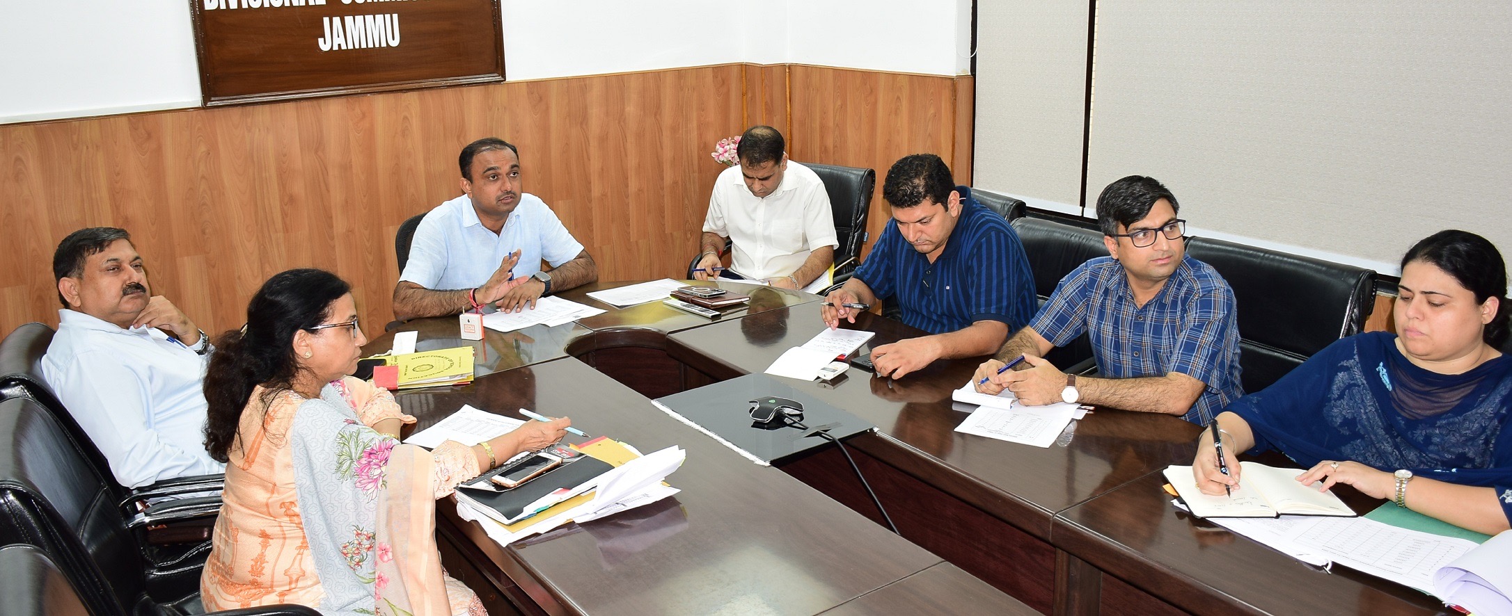 Div Com reviews pending pension cases, progress of PMAY, Gandhi Jayanti celebration activities  