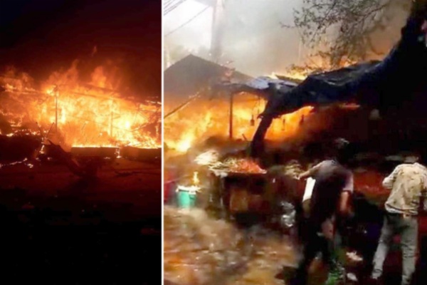 Vegetable market Handwara gutted in fire incident