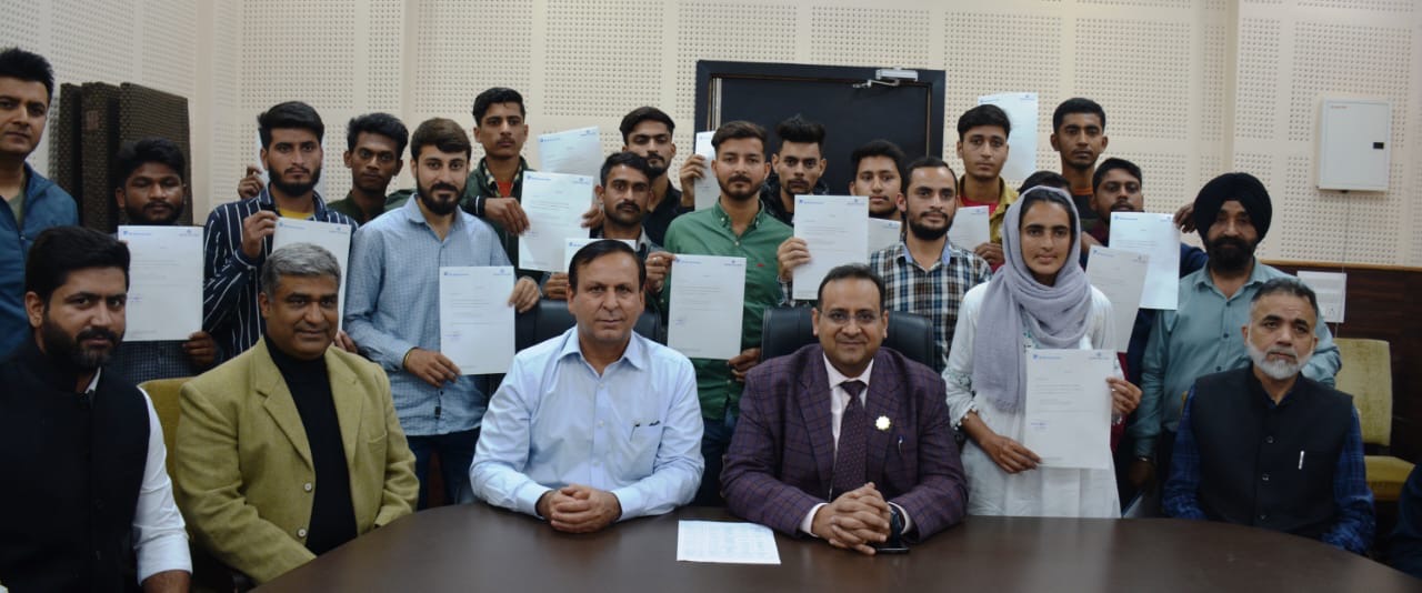 Commissioner Secretary SDD distributes job letters among 17 candidates selected by Ashok Leyland