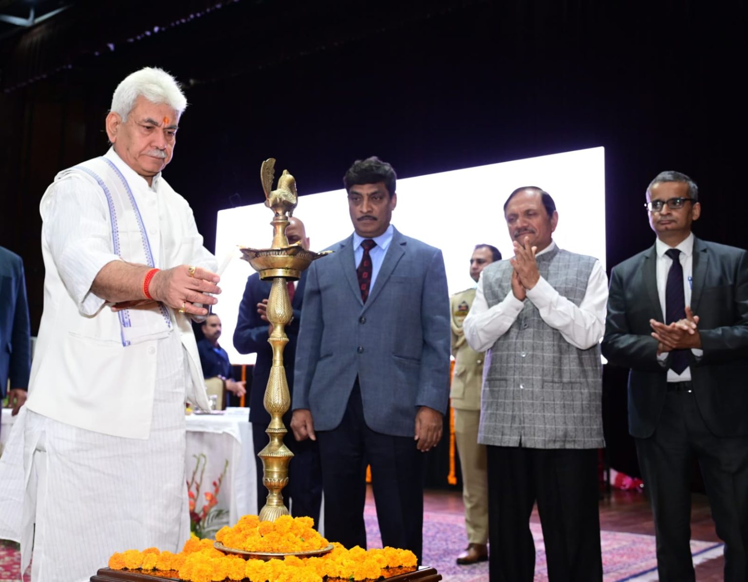 LG Manoj Sinha addresses the closing ceremony of audit week at Jammu