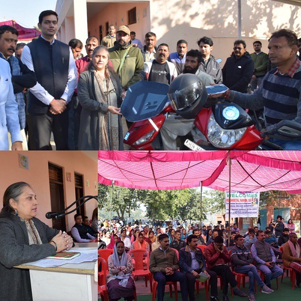 Sheetal Nanda visits Panchayat Basantpur panchayat, Kathua