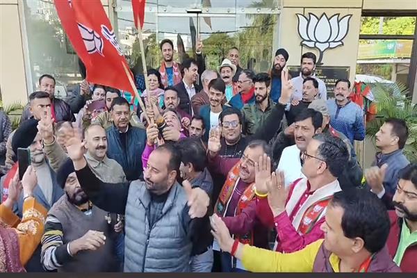 Joyous celebrations as BJP workers in JK UT mark party’s victory in three states