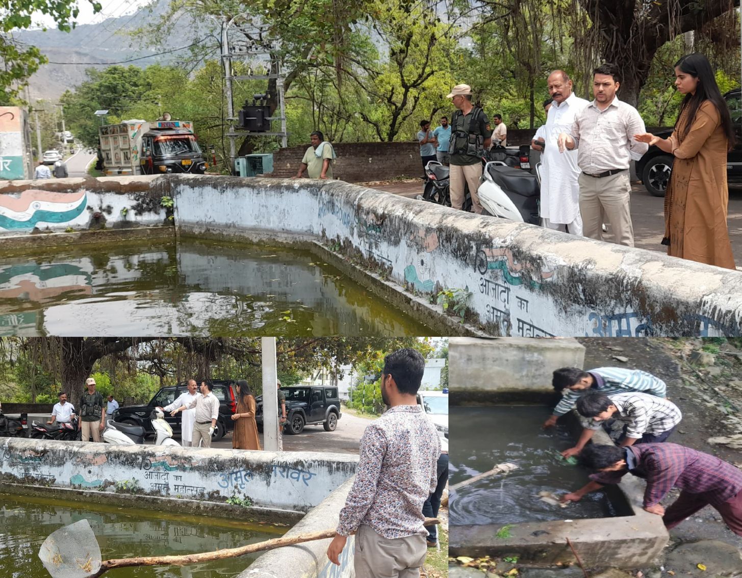 DC Reasi inspects ongoing cleanliness of water structures under Jal Shakti Abhiyan DC Reasi inspects ongoing cleanliness of water structures under Jal Shakti Abhiyan