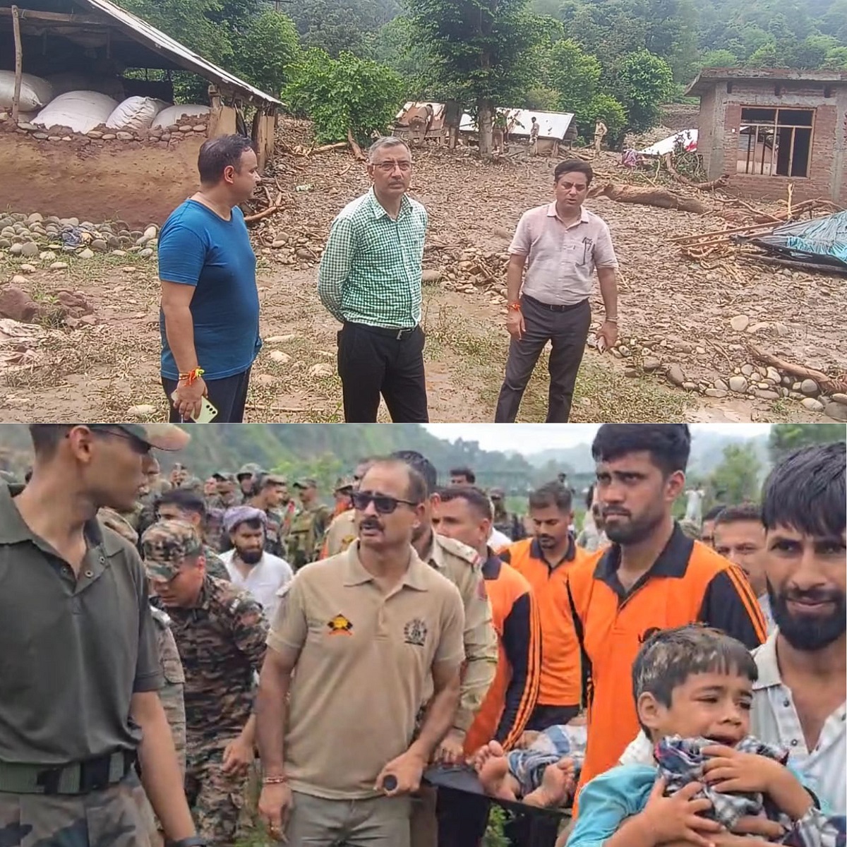 DC Kathua visits calamity-hit Jakhole and Janglote areas; oversees rescue operations and assures relief to affected families DC Kathua visits calamity-hit Jakhole and Janglote areas; oversees rescue operations and assures relief to affected families
