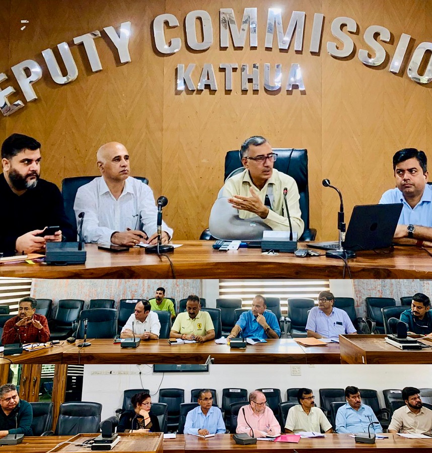 DC Kathua chairs meeting to review post-rainfall situation; Stresses timely restoration of affected roads, services DC Kathua chairs meeting to review post-rainfall situation; Stresses timely restoration of affected roads, services