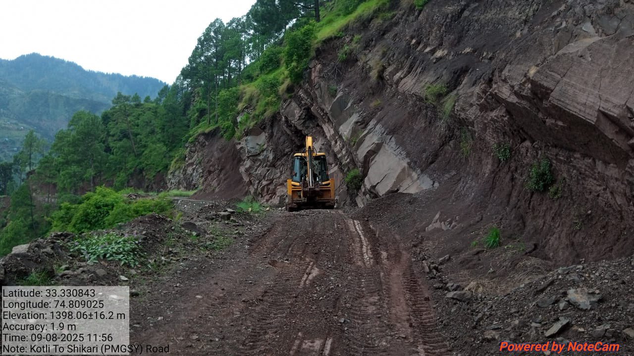Restoration work on kotli to Shakari road is in progress .Every possible steps are being taken for restoration of roads