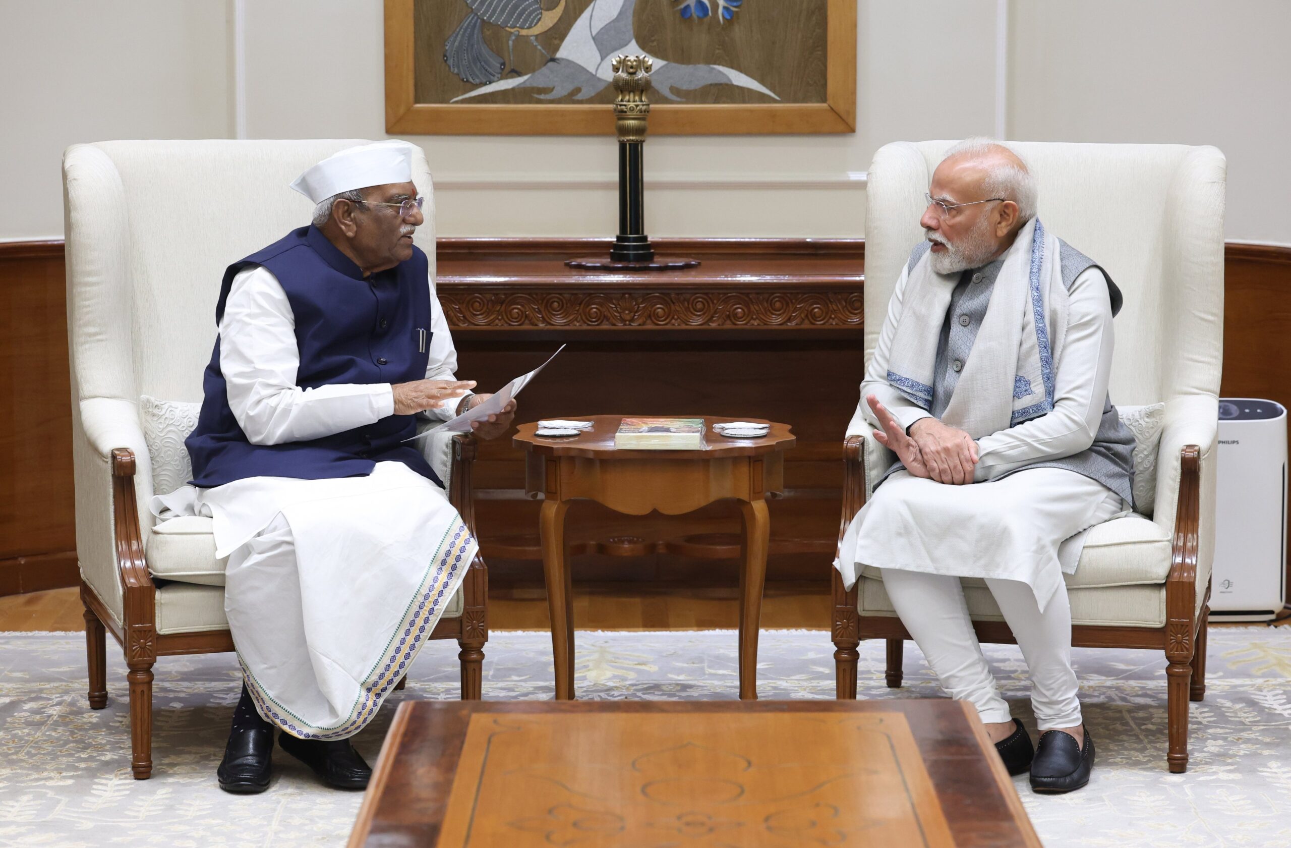 Governor of Rajasthan, Shri Haribhau Bagade, met Prime Minister @narendramodi.