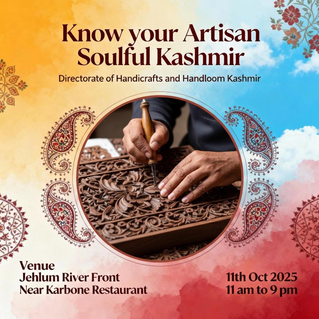 Craft City Srinagar set to reverberate with Artisan stories in October Fest Craft City Srinagar set to reverberate with Artisan stories in October Fest