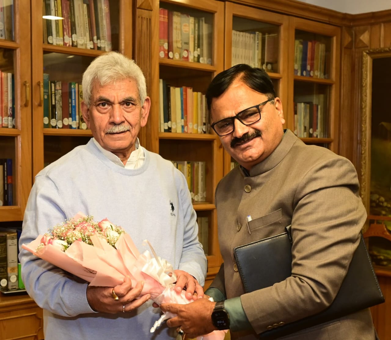 Minister Javed Ahmed Rana Calls on Lieutenant Governor Manoj Sinha Minister Javed Ahmed Rana Calls on Lieutenant Governor Manoj Sinha