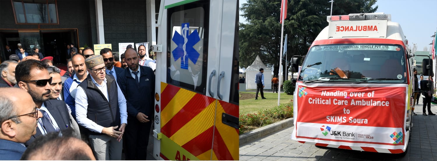J&K Bank provides Critical Care Ambulance to SKIMS under CSR J&K Bank provides Critical Care Ambulance to SKIMS under CSR