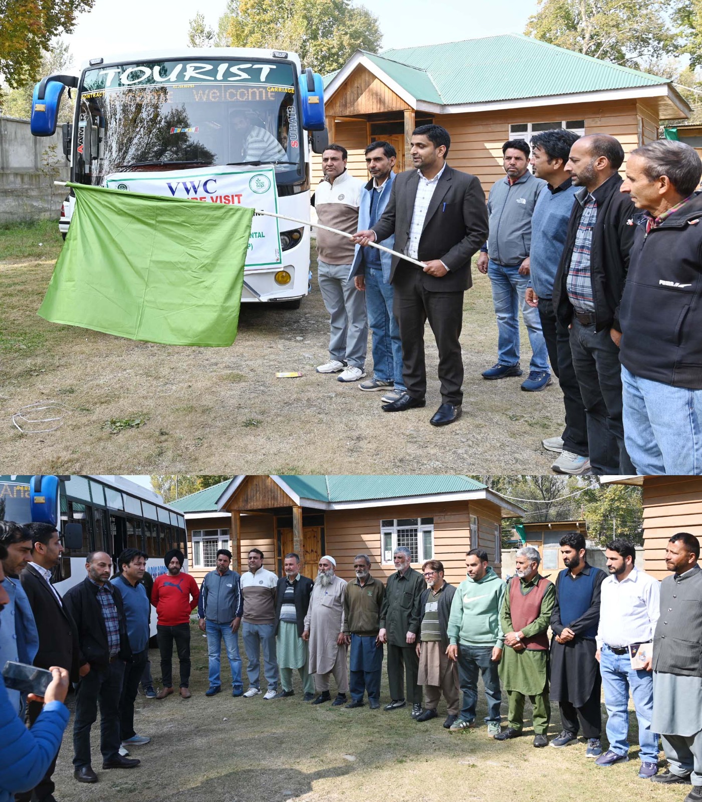 VWC Members of Zainapora flagged Off to Exposure Visit to Model Spring Shed in Seer Hamdan VWC Members of Zainapora flagged Off to Exposure Visit to Model Spring Shed in Seer Hamdan