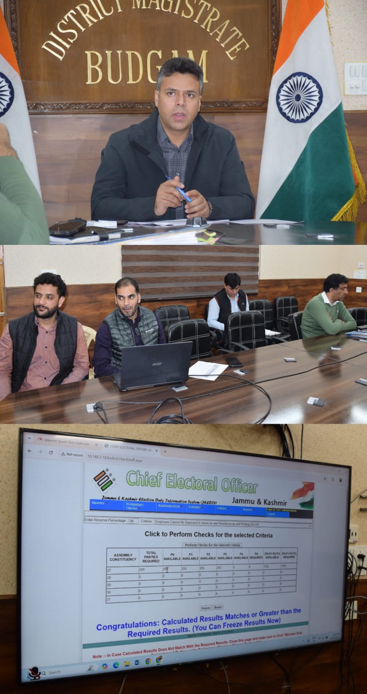 First Randomisation of Polling staff held at Budgam First Randomisation of Polling staff held at Budgam