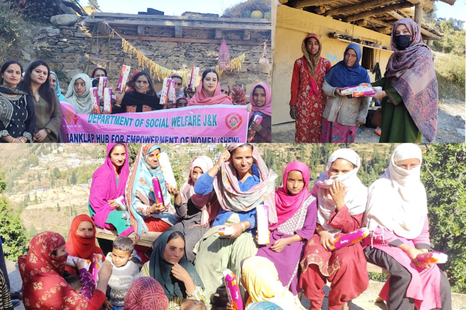 Bhaderwah: Distribution of sanitary napkins held at village Thanala to promote menstrual hygiene