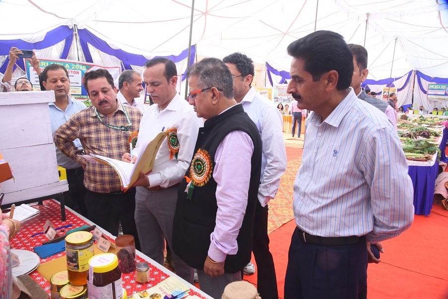 Director Agriculture inspects departmental stall at Jhiri Mela 2025