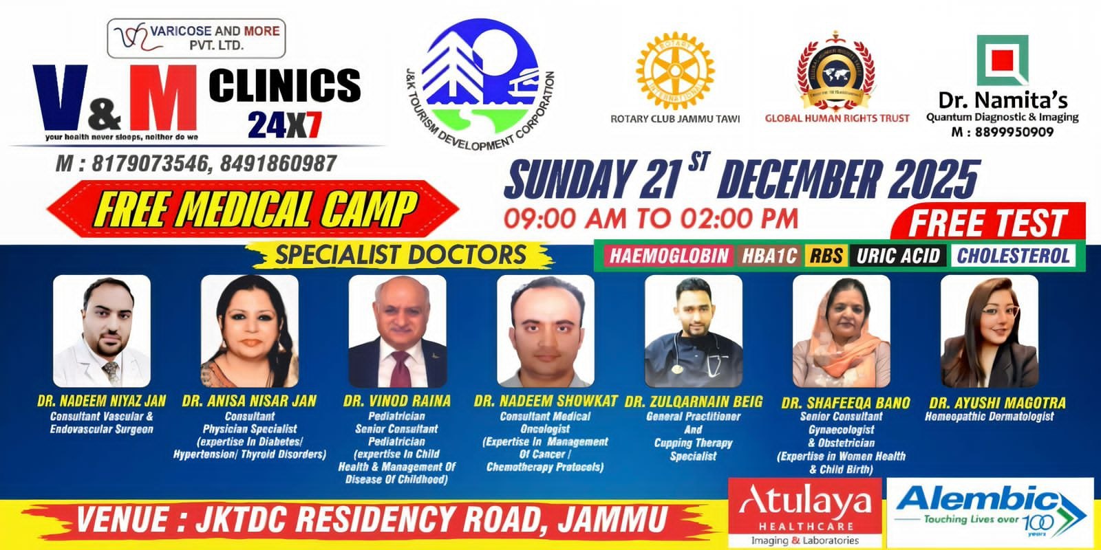 FREE MULTI-SPECIALITY MEDICAL CAMP – JAMMU