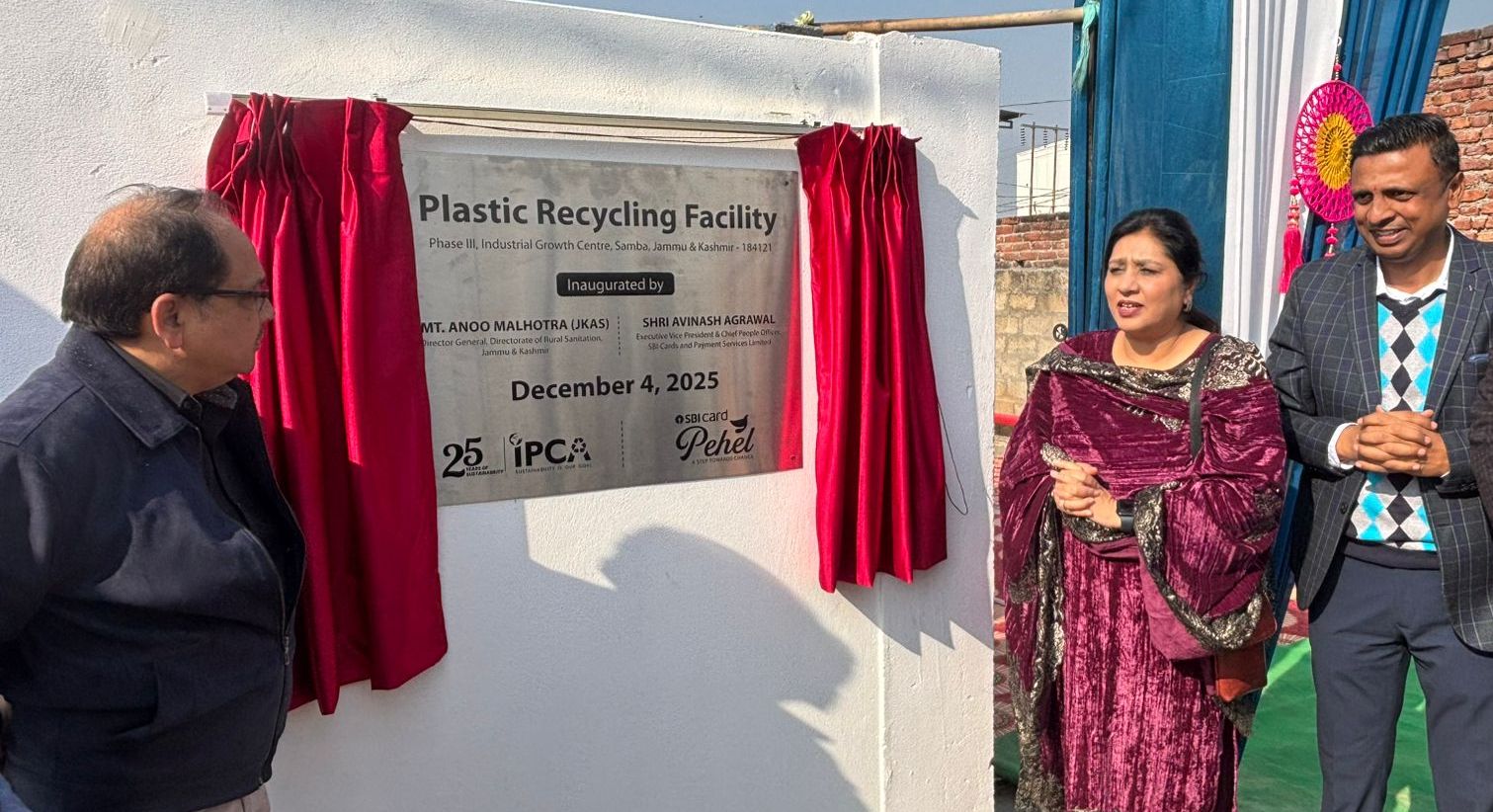 Major Push for SBM-G: DG Rural Sanitation inaugurates Plastic Recycling Facility of IPCA at Samba