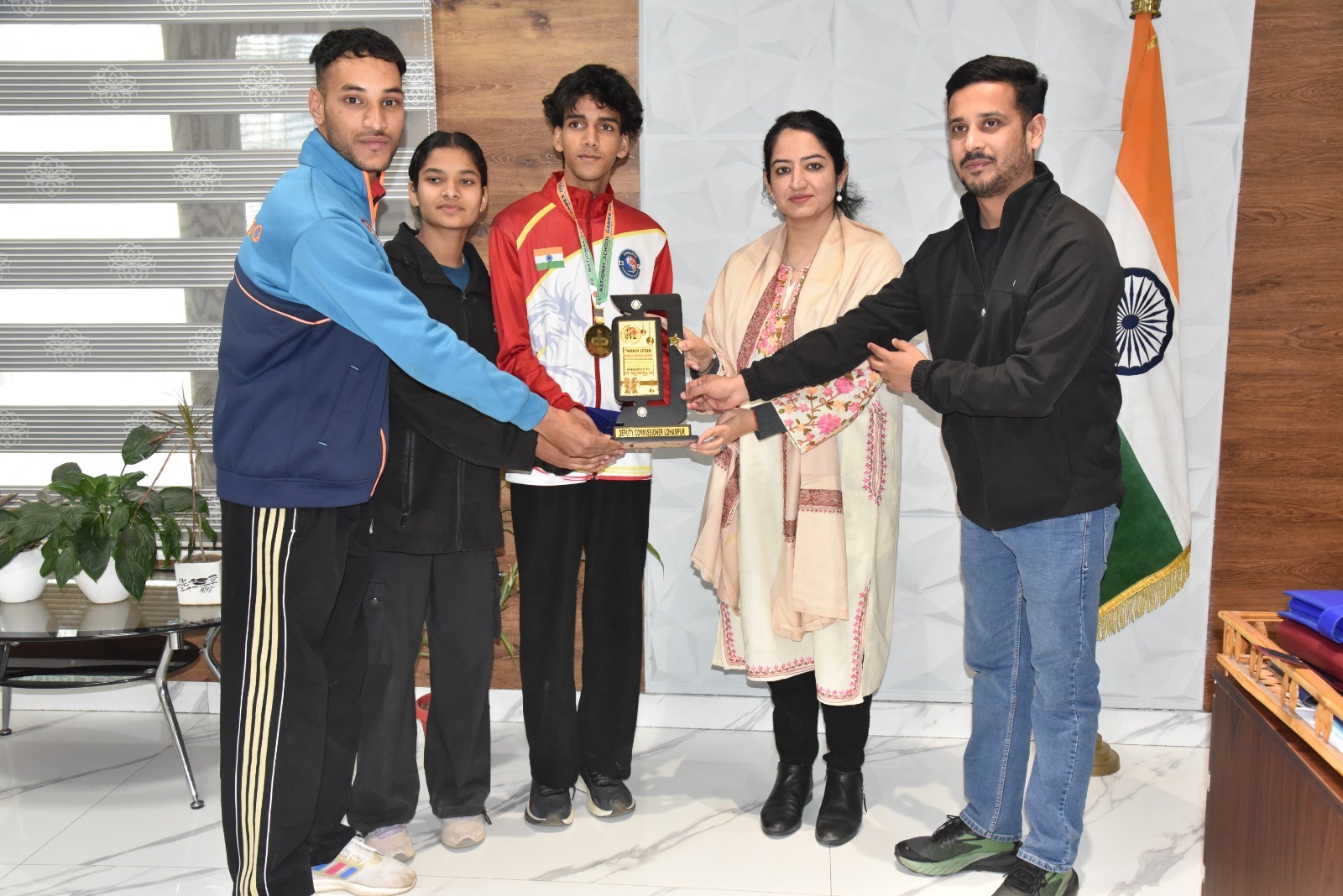 DC facilitates Taekwondo Champions, praises coaches, players for bringing laurels to Udhampur District