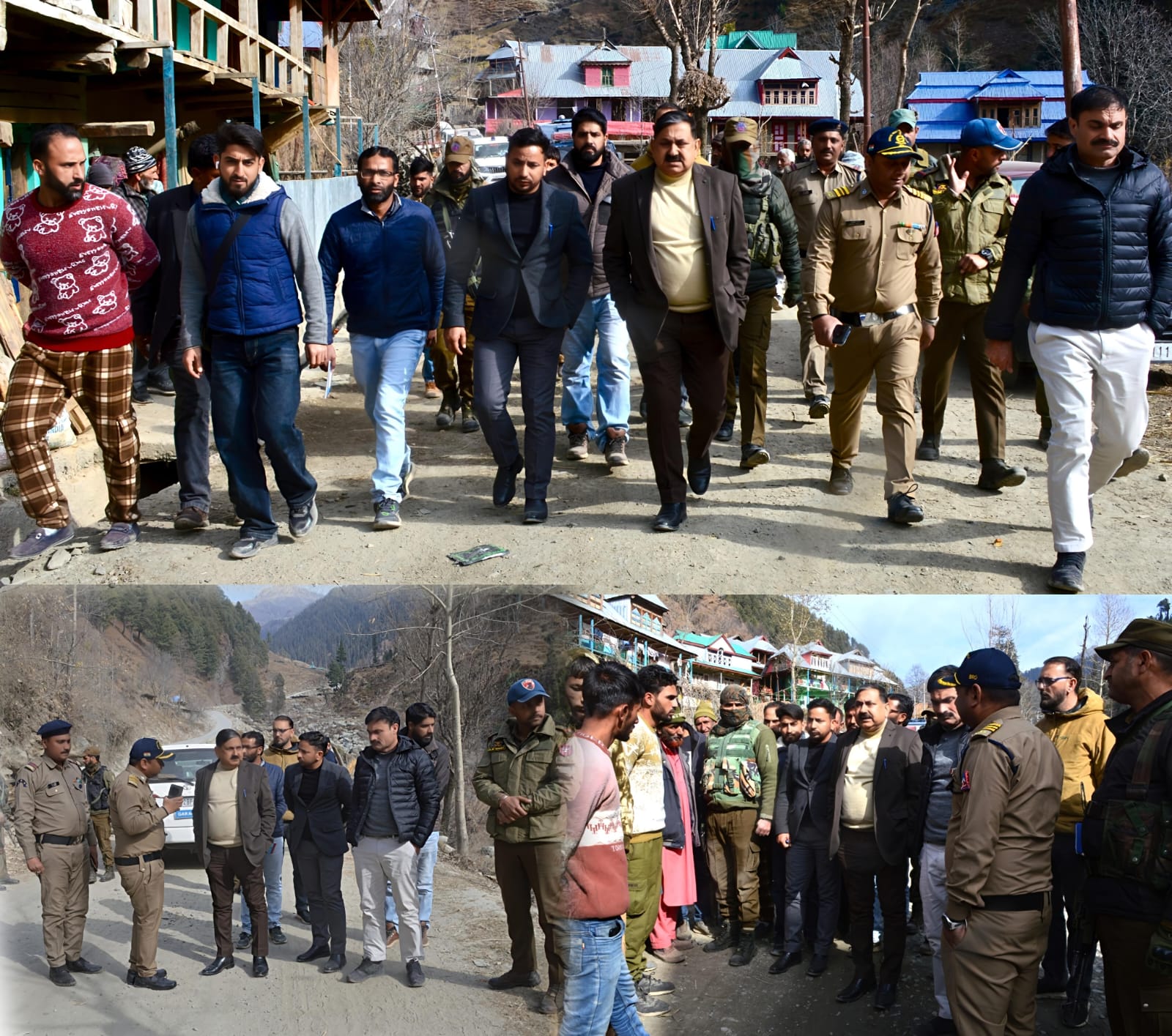 DC inspects progress of work on Sawjian–Anganpathri Road