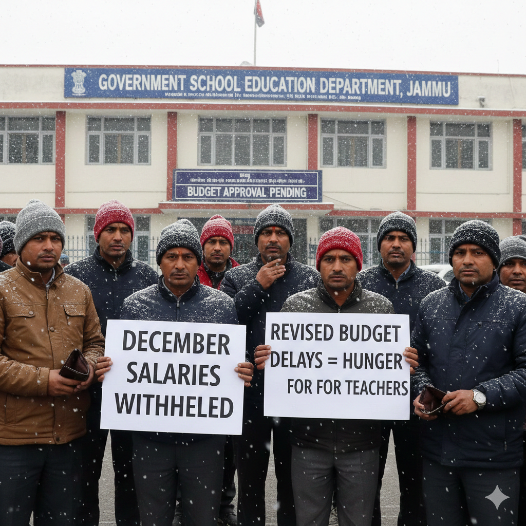 December Salaries Withheld as Revised Budget Approval Delays Hit School Teachers in Jammu December Salaries Withheld as Revised Budget Approval Delays Hit School Teachers in Jammu