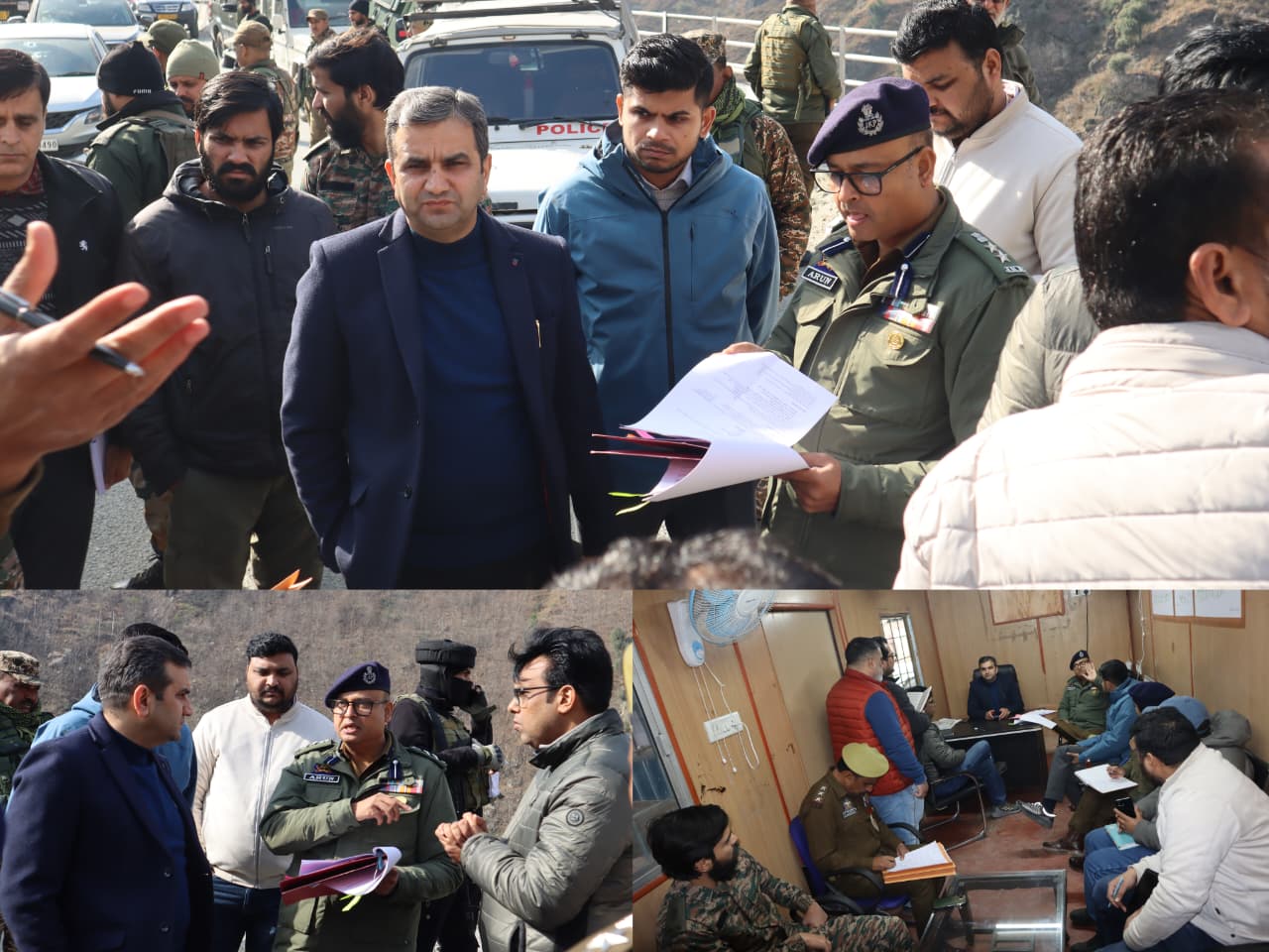 Highway Four-Laning Project; DC, SSP assess progress, security arrangements at tunnel work sites in Ramban District