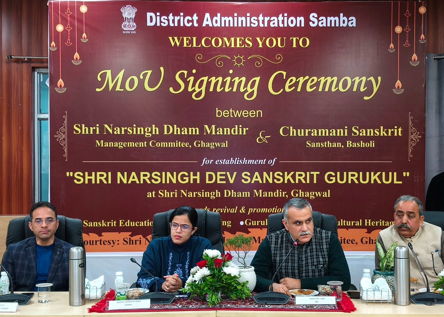 MoU Signed for revival of Gurukul Tradition at Historic Shri Narsingh Dev Mandir Ghagwal