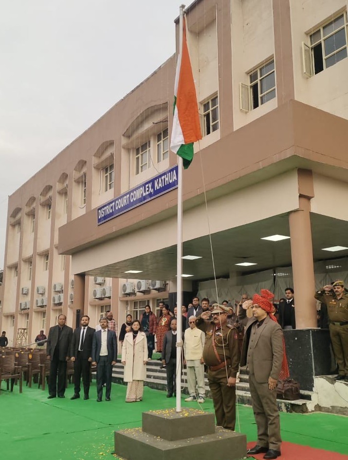 77th Republic Day celebrated at District Court Complex Kathua