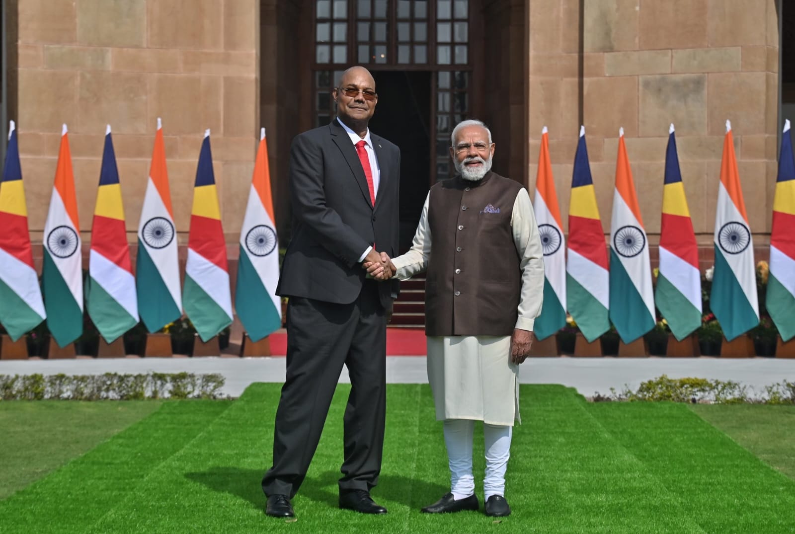 PM Narendra Modi and President Dr. Patrick Herminie of Seychelles held wide-ranging talks in New Delhi today.