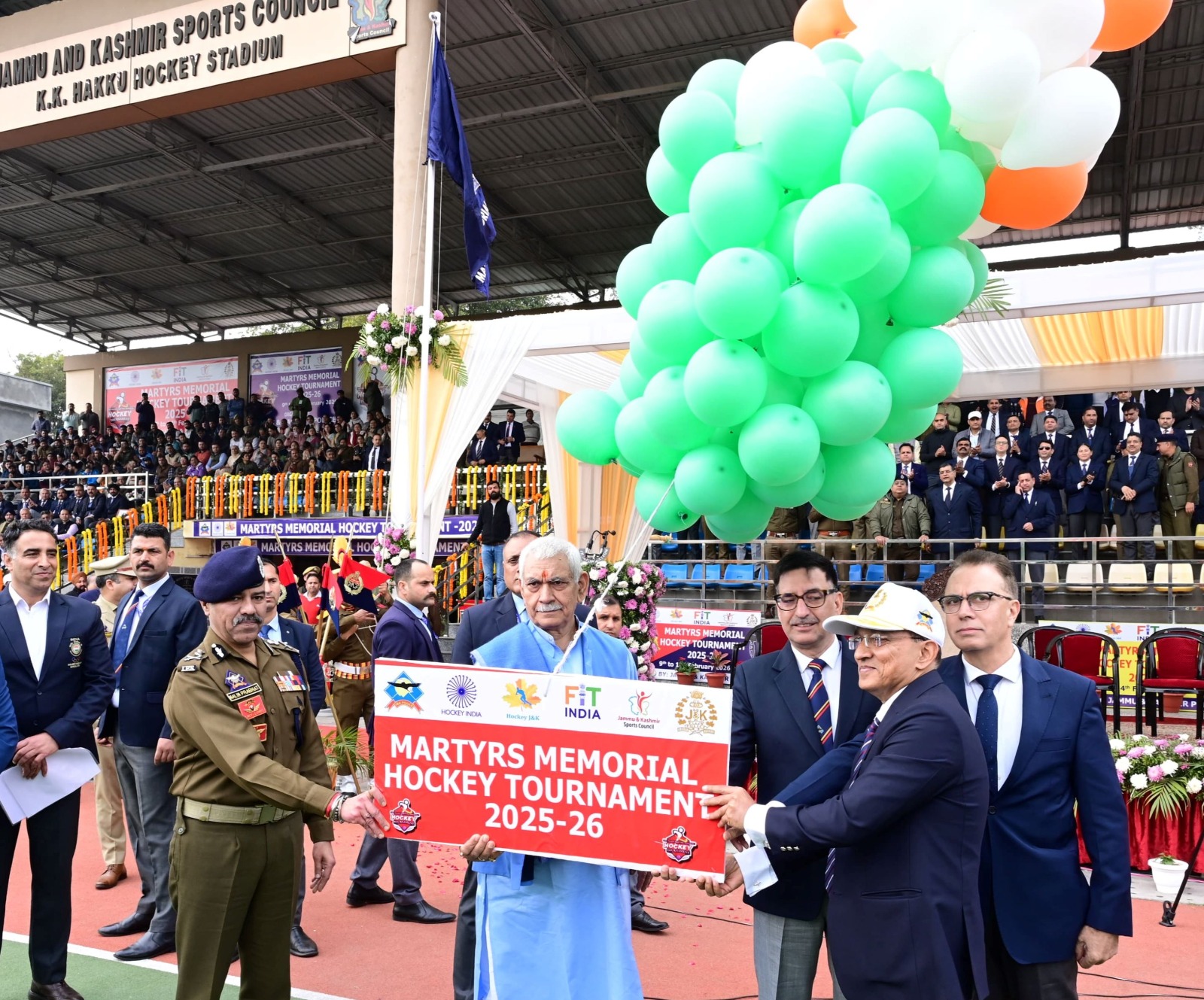 Lieutenant Governor inaugurates J&K Police’s Martyrs Memorial Hockey Tournament in Jammu