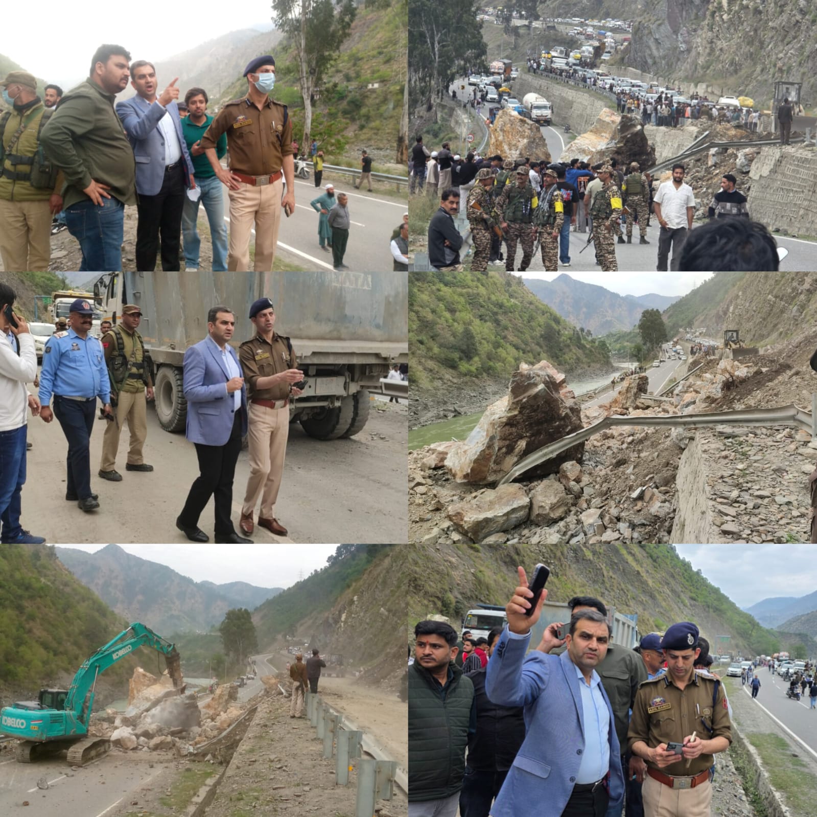 DC Ramban monitors road clearance operations on NH-44Traffic movement restored DC Ramban monitors road clearance operations on NH-44Traffic movement restored