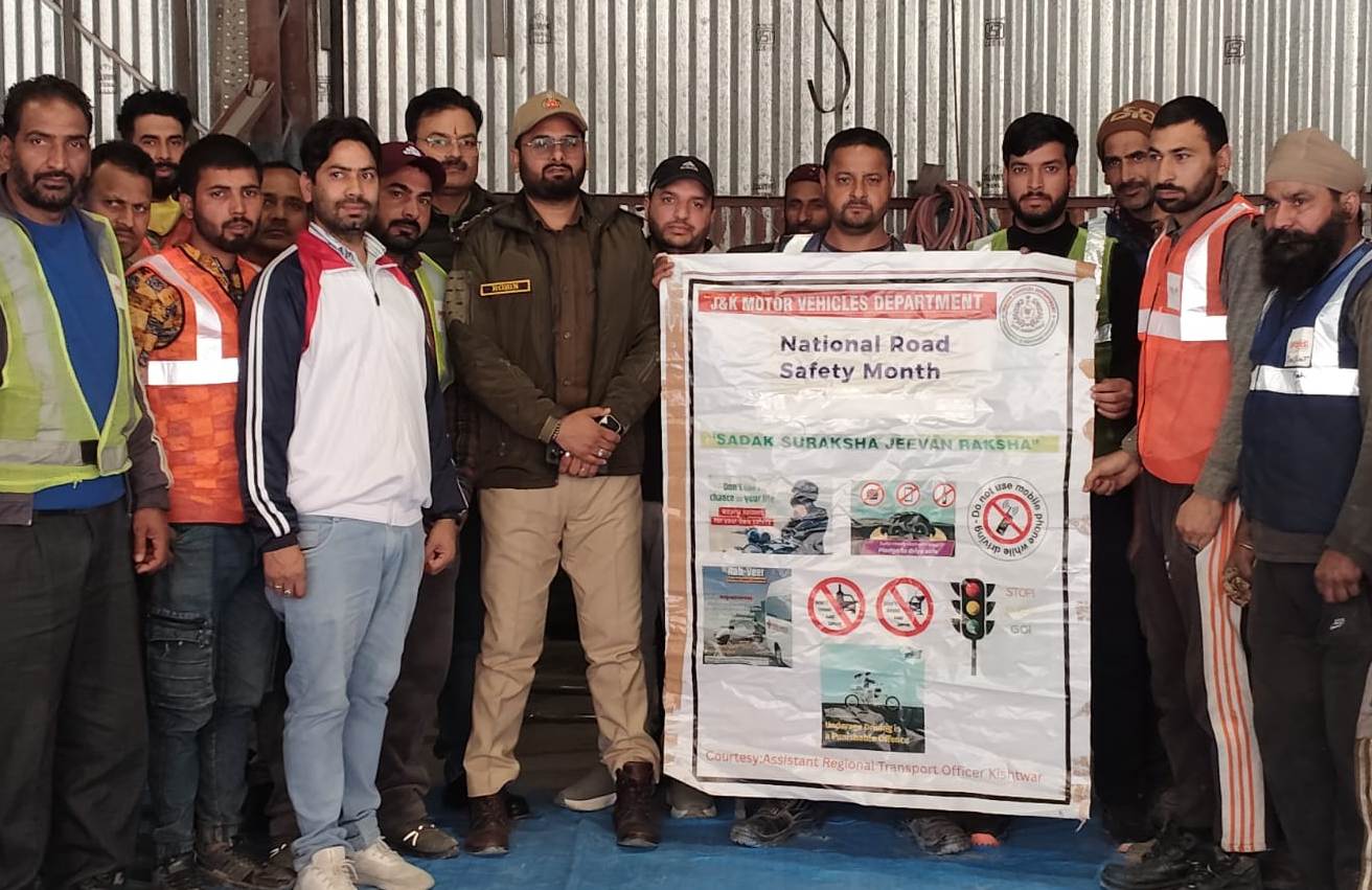 MVD hosts road safety awareness, Rapid Drug testing camp at Pakal Dul HEP Site