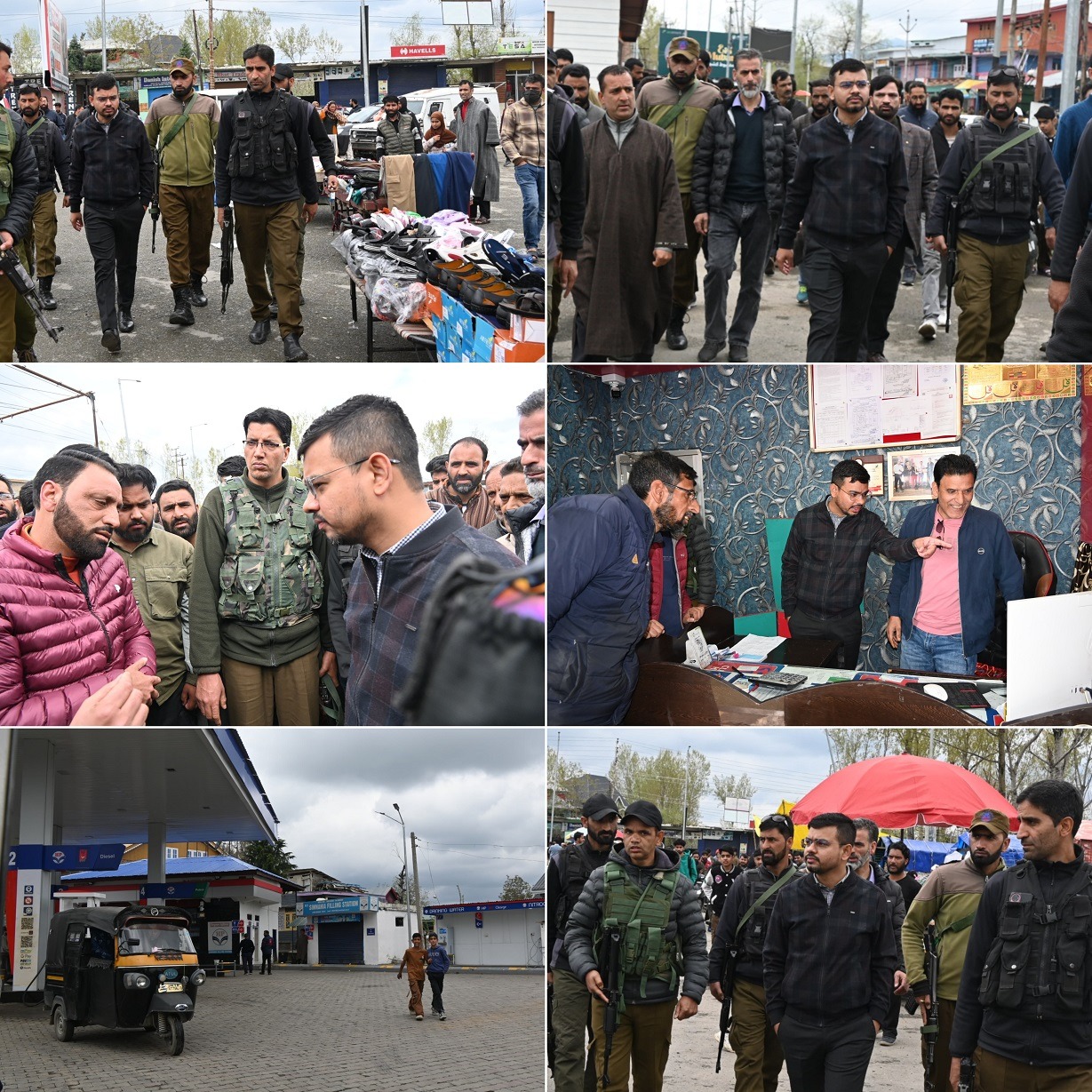 DC Kulgam visits several markets, petrol pumps, reviews availability of Fuel and Essential Supplies