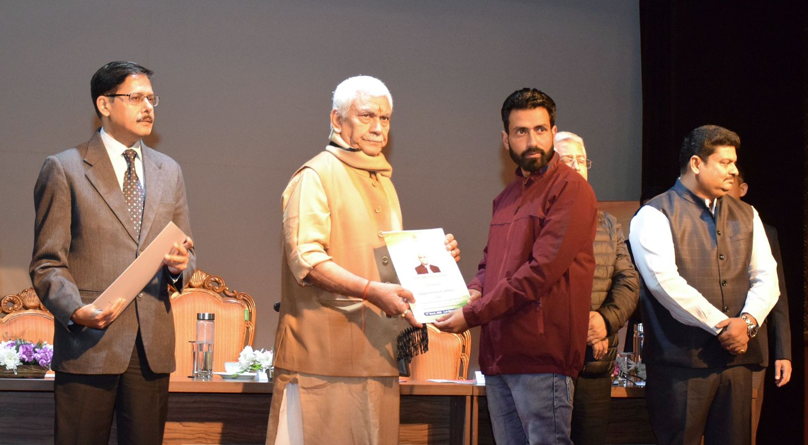 Lieutenant Governor handed over appointment letters to the families of terror victims of Kashmir Division