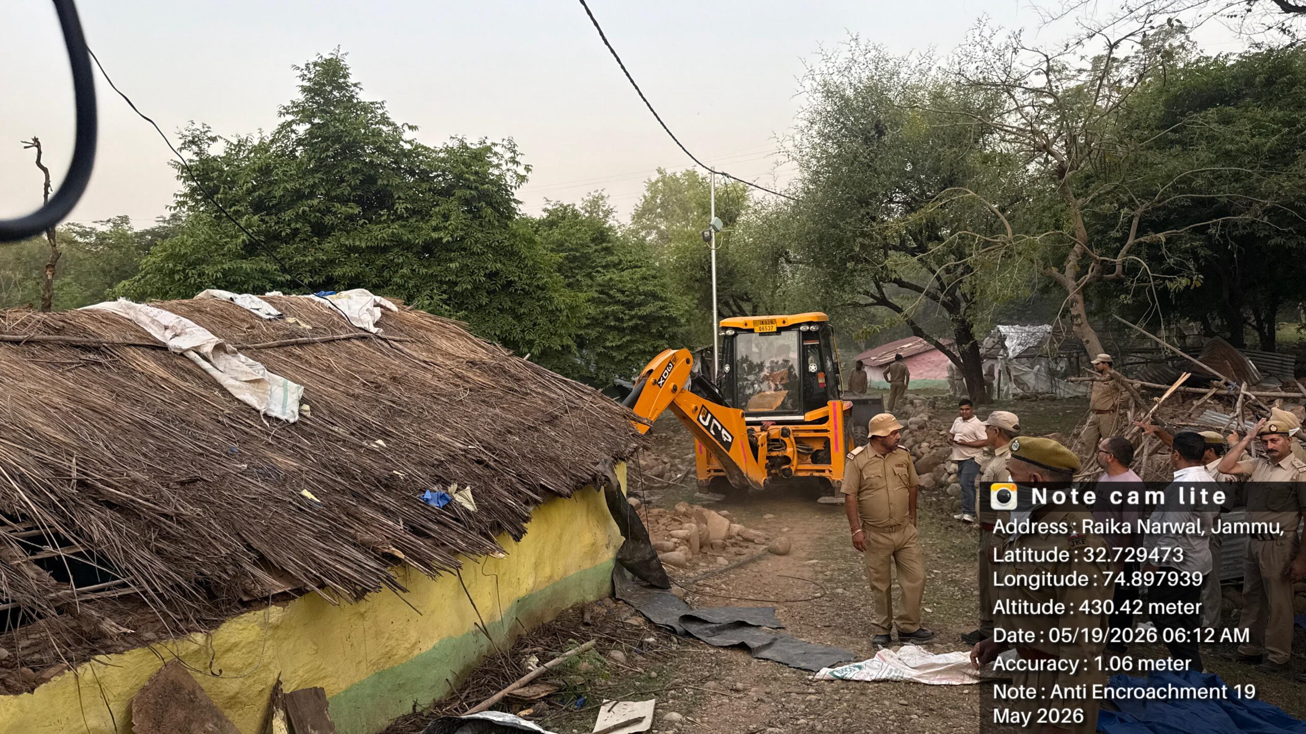 Anti-encroachment drive was carried out at Raika Bandi
