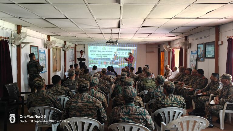 A capacity building workshop on the Solid Waste Management Rules, 2026 was conducted for Bulk Waste Generators at Uri Brigade, focusing on four stream source segregation, responsible waste handling, and on site processing of wet waste