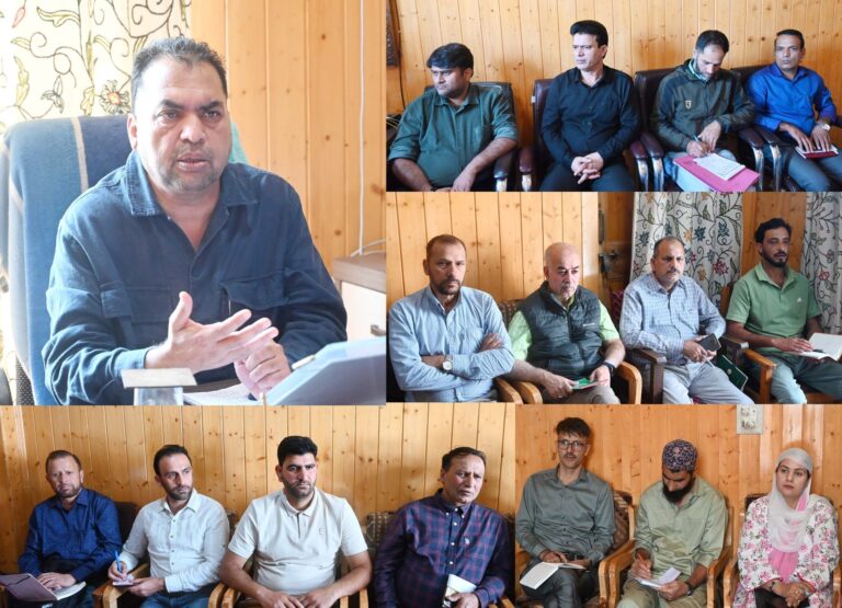 ADDC Shopian Dr. Nasir Ahmed reviewed preparations for the upcoming Kisan Mela,stressing coordinated efforts,effective farmer participation & awareness about modern agricultural practices,technologies and government schemes