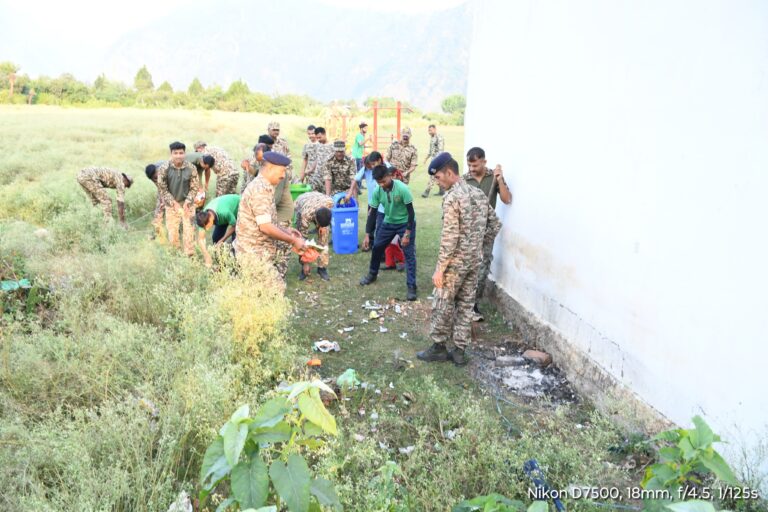 Under the Swachhata Hi Seva Campaign, 126 Bn CRPF conducted a cleanliness drive at Government High School, Bidda, Reasi. Students, teachers and members of the local community actively participated, reinforcing the message of cleanliness and public participation