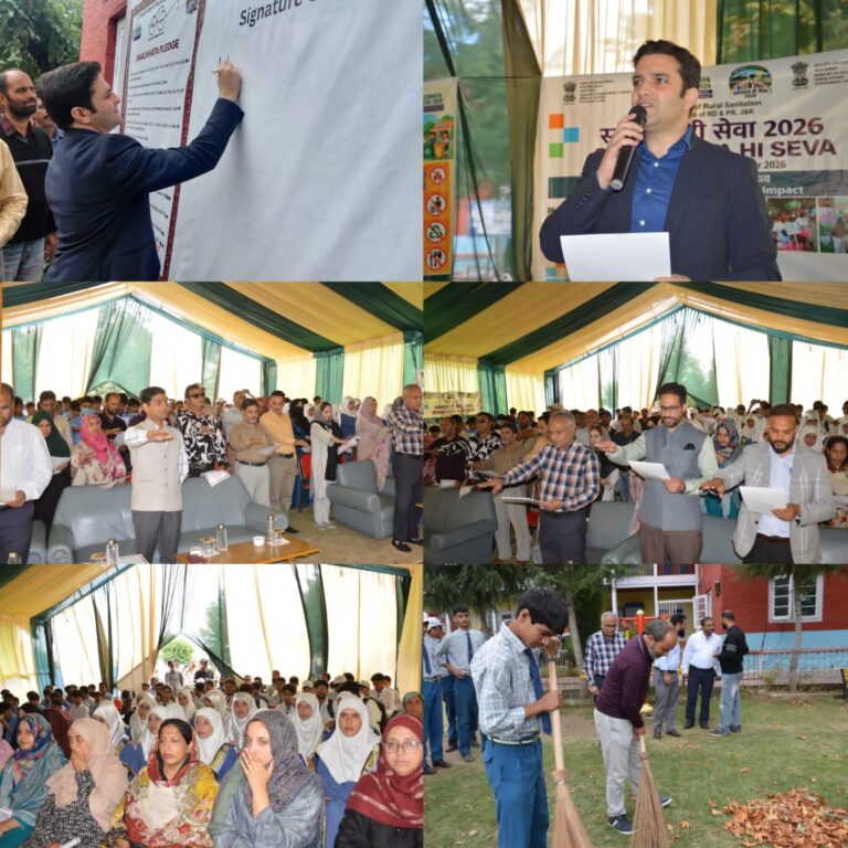 DC Budgam launches 15-Day Swachhata Hi Seva 2026 campaignAdministers Swachhata Pledge, Initiates signature campaign for cleanliness across District