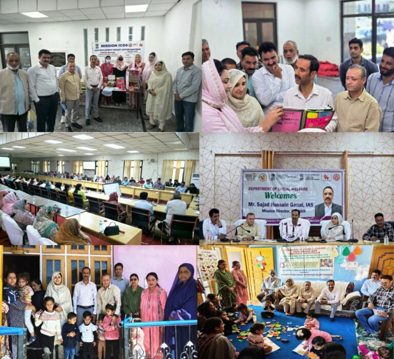 Mission Director POSHAN reviews implementation of schemes in Kishtwar District Inspects Anganwadi Centres, interacts with Sanginis, Sahayikas