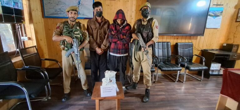 Anantnag Police arrested 3 drug peddlers in 2 separate actions: 2.2 Kg Charas powder/sticks recovered from Farhan & Ayaz Shah at Sallar (FIR 88/2026 PS Srigufwara) & 11.2 gms Brown Sugar from Shabir Kalim at Verinag-Dooru road (FIR 150/2026 PS Dooru)