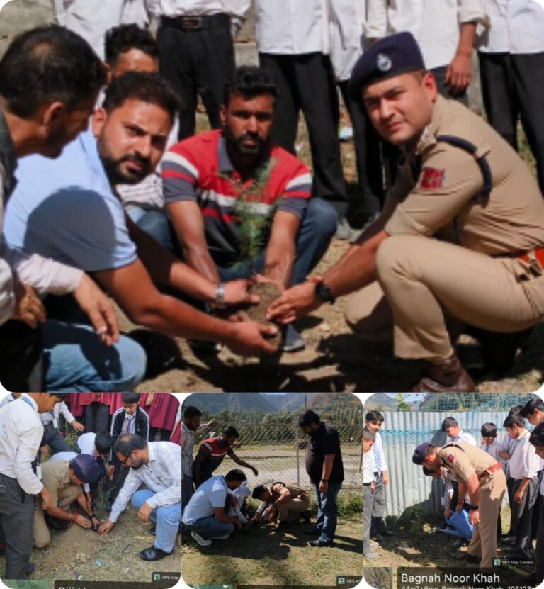 Baramulla Police conducts “One School, One Tree” plantation drive across 10 schools in Bijhama, promoting environmental conservation, sustainability and community participation