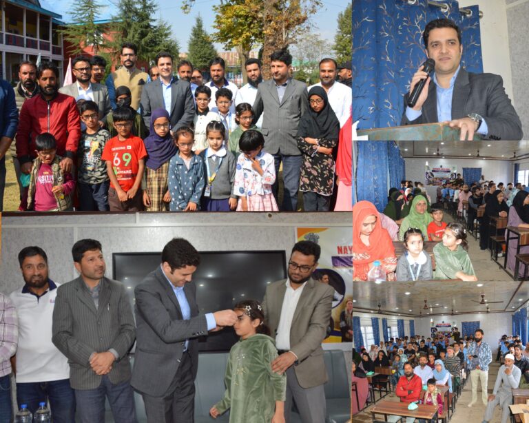 Deputy Commissioner Budgam Athar Aamir Khan distributes Free Spectacles to Students Under District-Wide Children’s Eye Health Programme