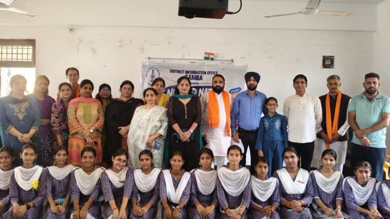 DIPR Samba organised a Nukkad Natak at Government Girls Higher Secondary School, Samba, to promote youth empowerment, skill development, responsible decision-making and the role of youth in nation-building