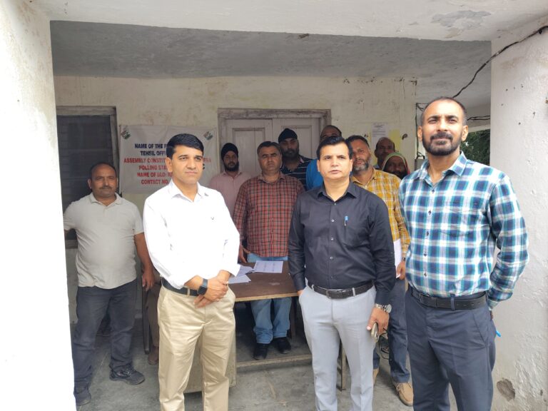 ERO Nowshera Dr. Pritam Lal Thapa inspected polling stations to review Special Camp arrangements and ensure inclusive electoral roll revision and voter enrolment