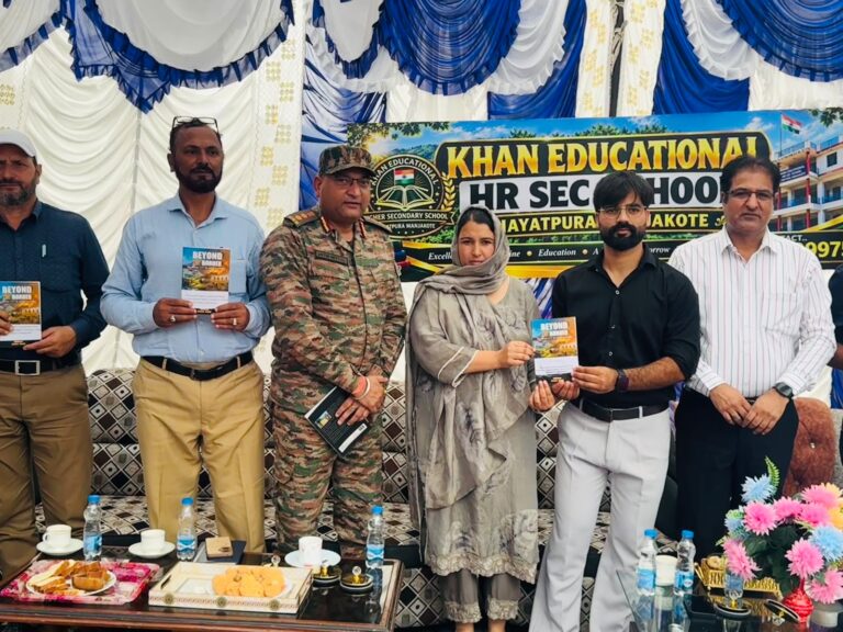 BEYOND THE BORDER’s author Mohd Aaqib Khan facilitated by Khan Educational Higher Secondary School, Manjakote