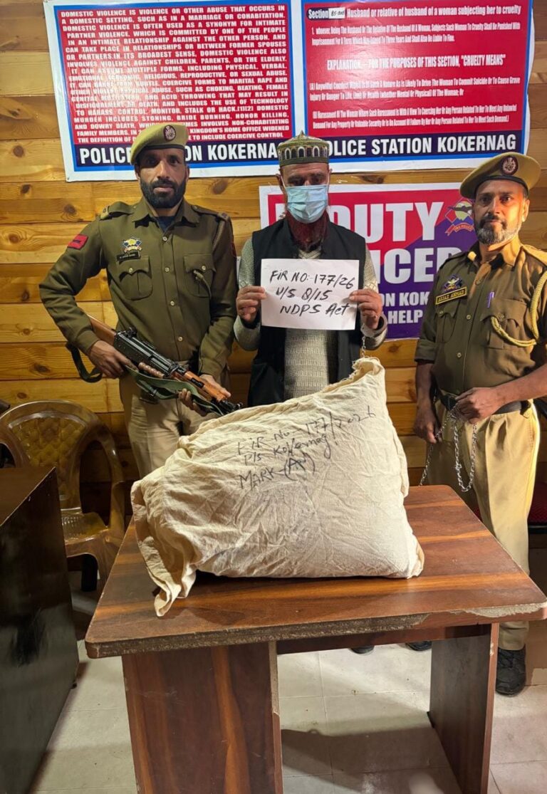 Anantnag Police Continues Crackdown on Drug Menace; Two Cases Registered, Narcotics Recovered